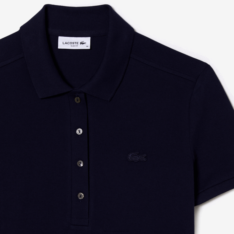 Lacoste Pique polojurk van stretchkatoen 0828H2371 marineblauw 166 vrouwen