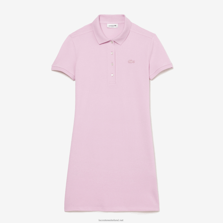 Lacoste Pique polojurk van stretchkatoen 0828H2505 roze z4h vrouwen