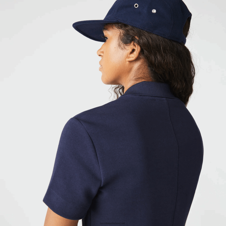 Lacoste polojurk van merkkatoenen jersey 0828H2517 marineblauw 166 vrouwen