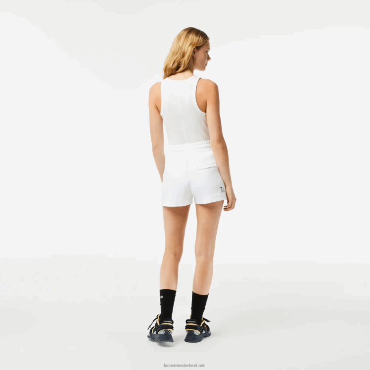 Lacoste effen korte broek 0828H2445 wit 001 vrouwen