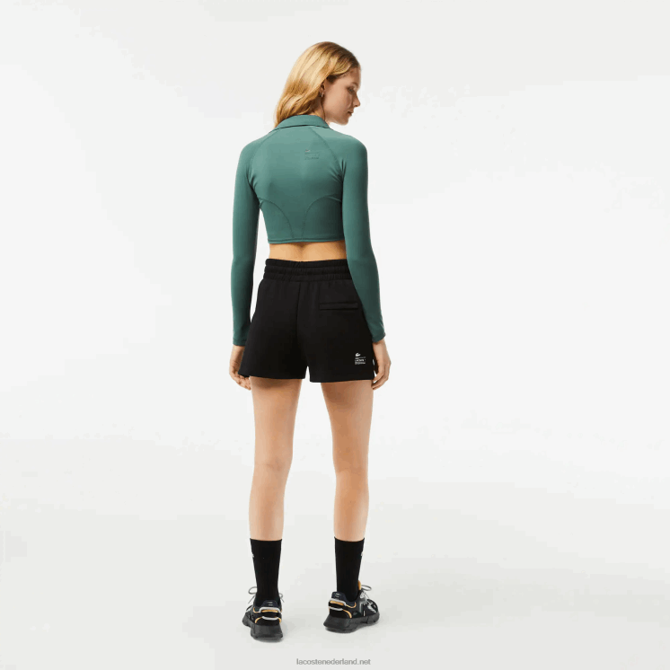 Lacoste effen korte broek 0828H2446 zwart 031 vrouwen