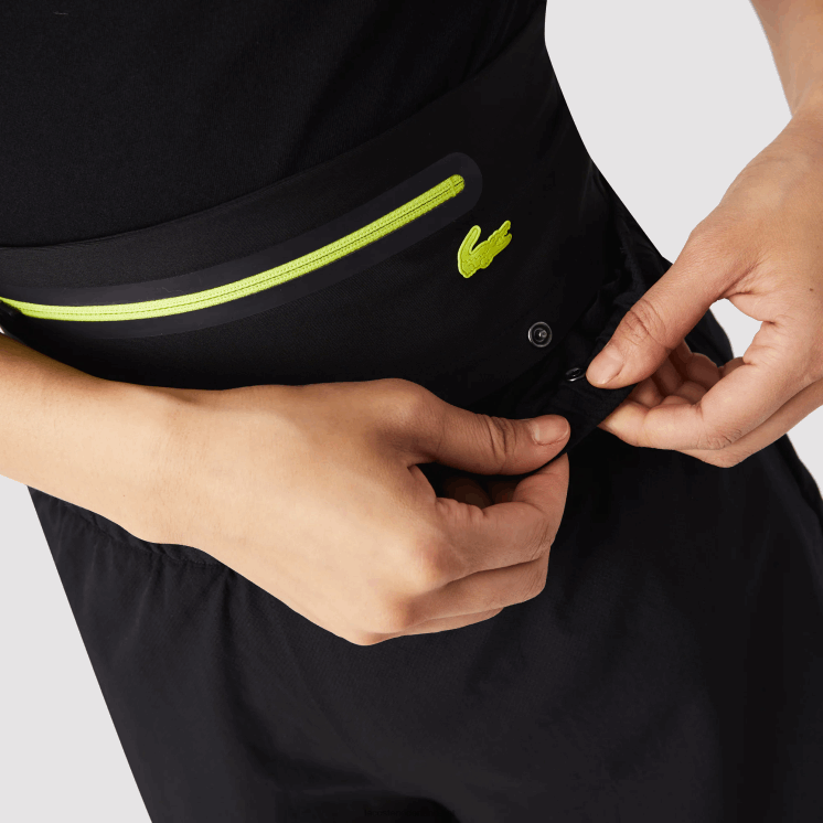 Lacoste korte broek met afneembare riem 0828H2644 zwart c31 vrouwen