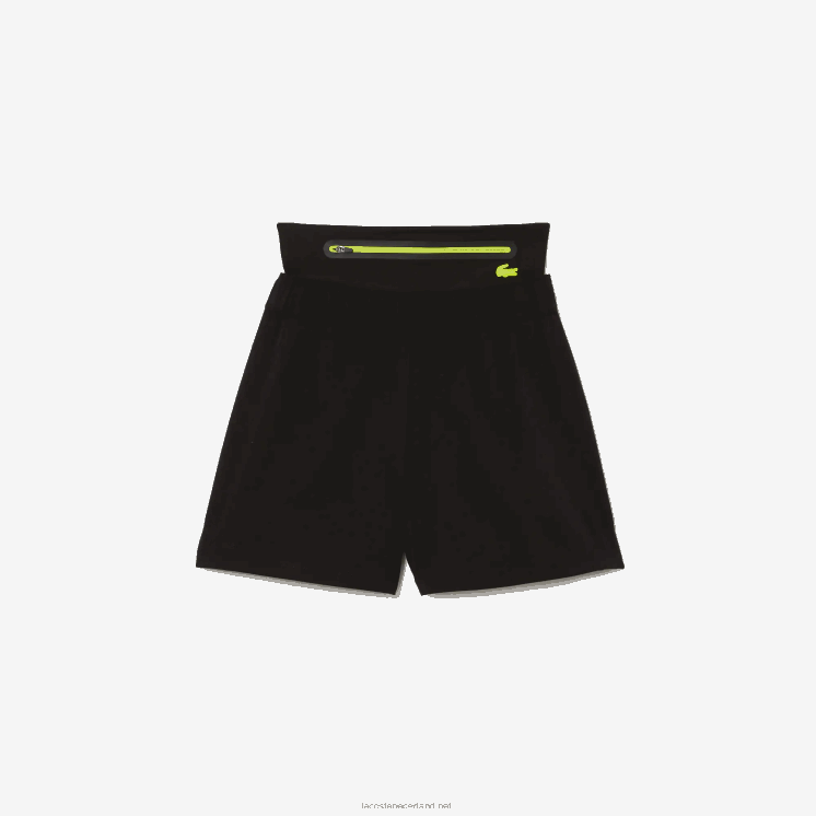 Lacoste korte broek met afneembare riem 0828H2644 zwart c31 vrouwen