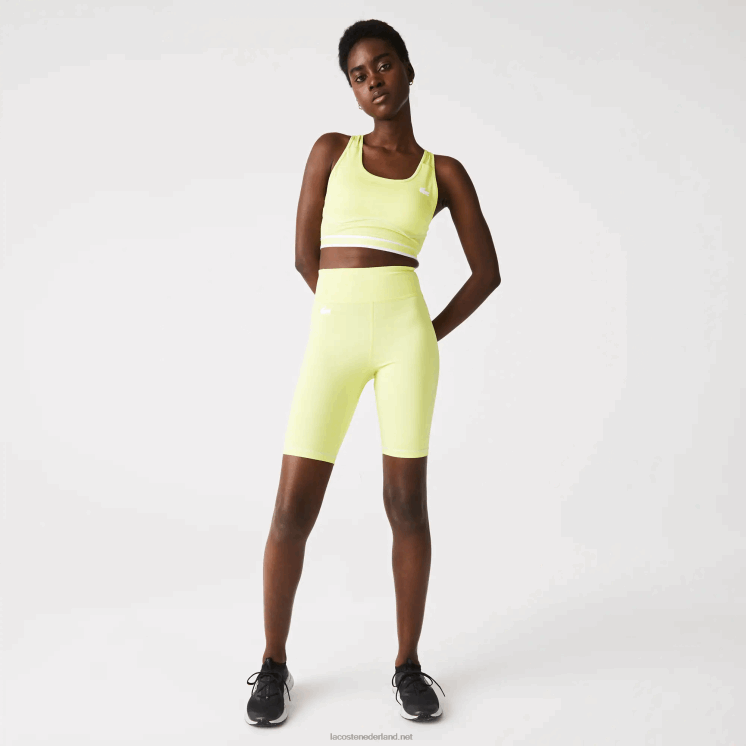 Lacoste sportieve fietsbroek 0828H2655 flitsende geelgroene bzc vrouwen