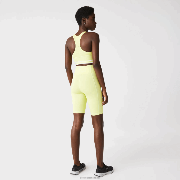 Lacoste sportieve fietsbroek 0828H2655 flitsende geelgroene bzc vrouwen
