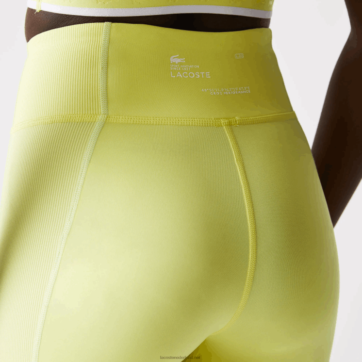 Lacoste sportieve fietsbroek 0828H2655 flitsende geelgroene bzc vrouwen