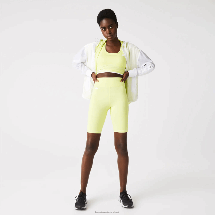 Lacoste sportieve fietsbroek 0828H2655 flitsende geelgroene bzc vrouwen