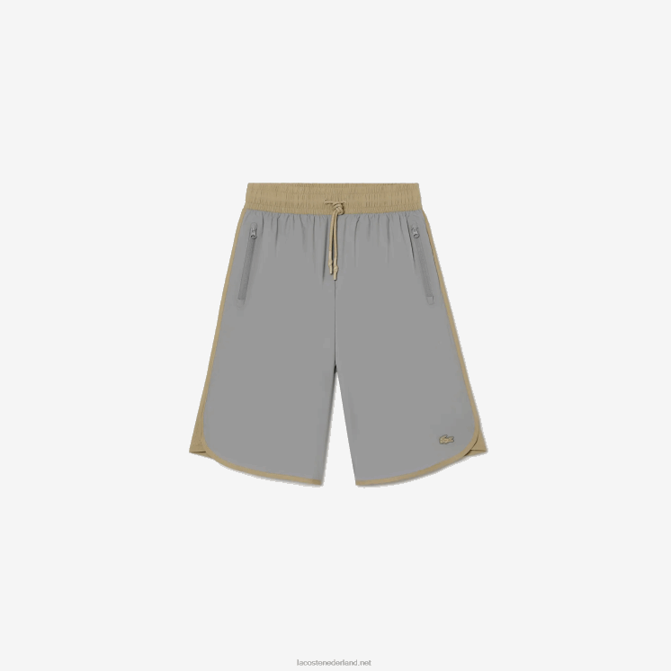 Lacoste tweekleurige bermudashort 0828H2451 grijsbeige 7mt vrouwen