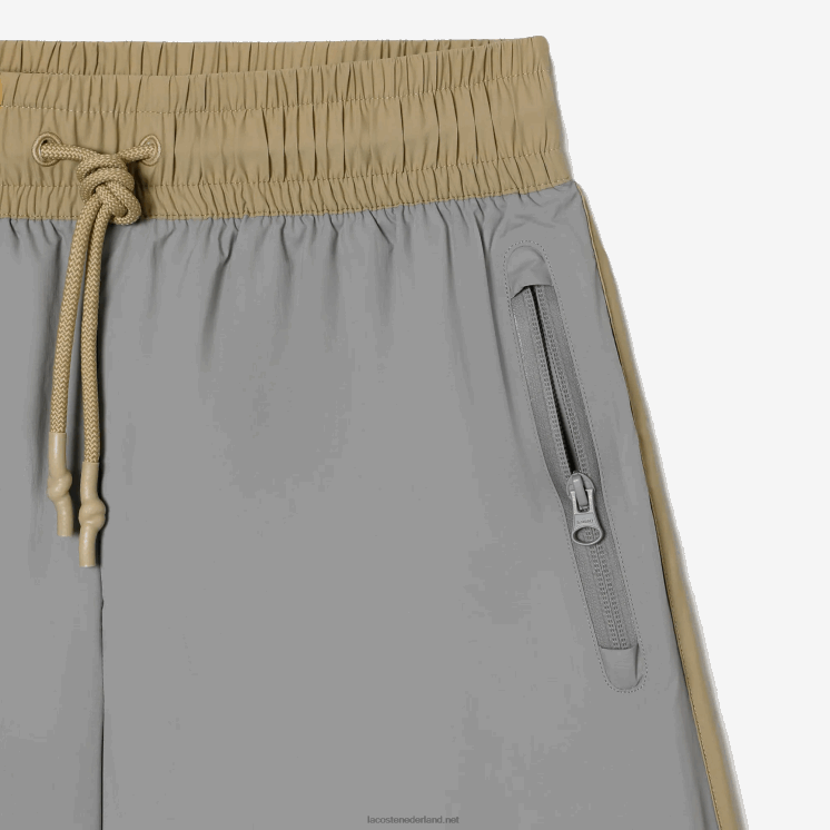Lacoste tweekleurige bermudashort 0828H2451 grijsbeige 7mt vrouwen