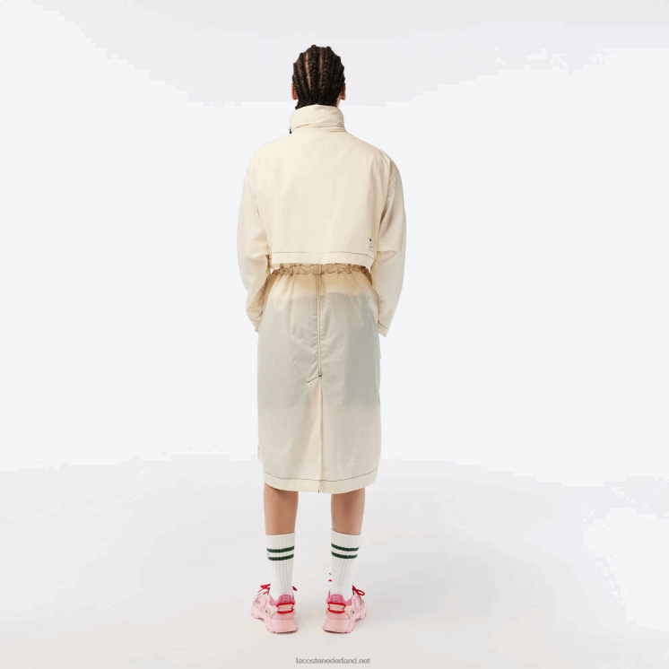 Lacoste 2-in-1 waterafstotende parka met capuchon 0828H2441 witte xfj vrouwen
