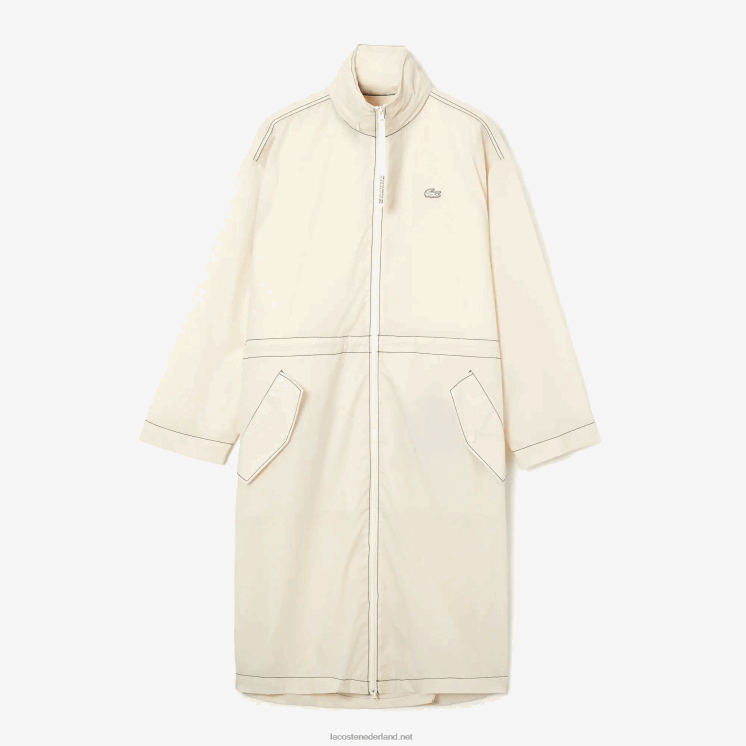 Lacoste 2-in-1 waterafstotende parka met capuchon 0828H2441 witte xfj vrouwen