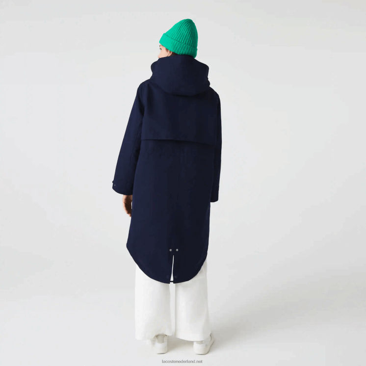 Lacoste waterafstotende 3-in-1 parka 0828H2629 marineblauw oranje pf1 vrouwen