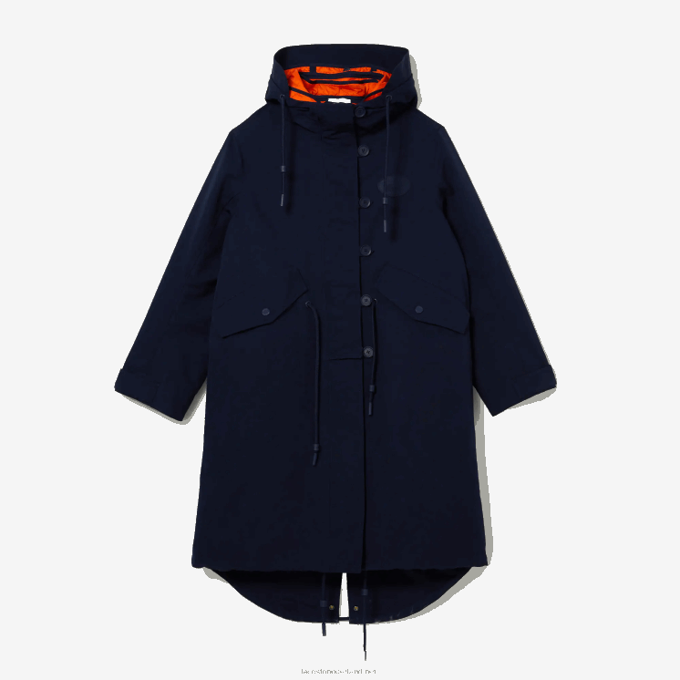 Lacoste waterafstotende 3-in-1 parka 0828H2629 marineblauw oranje pf1 vrouwen