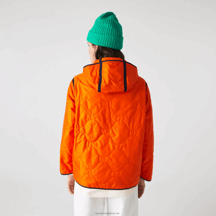 Lacoste waterafstotende 3-in-1 parka 0828H2629 marineblauw oranje pf1 vrouwen