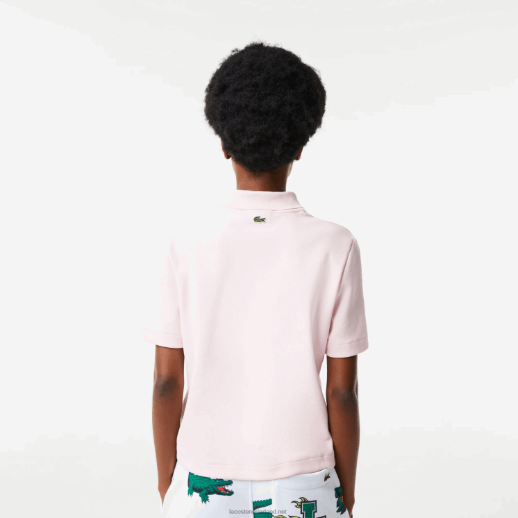 Lacoste Regular-fit polo met komische badge 0828H2494 lichtroze t03 vrouwen