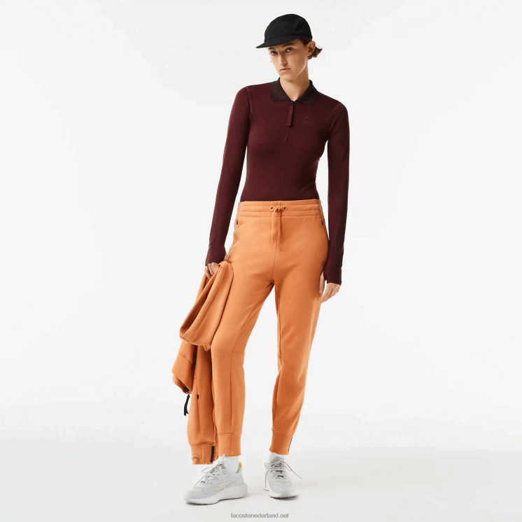 Lacoste bodysuit met ritssluiting 0828H2496 bordeaux zs1 vrouwen