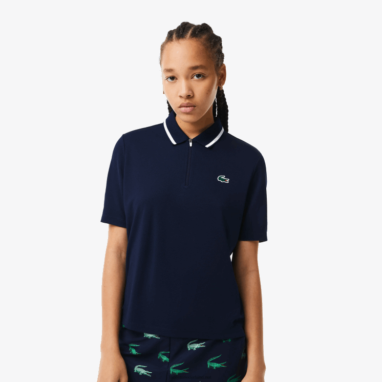 Lacoste golf losvallende ultradroge polo 0828H2359 marineblauw wit 525 vrouwen