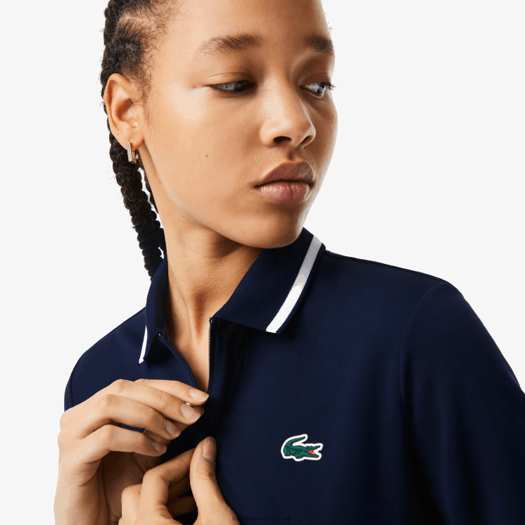 Lacoste golf losvallende ultradroge polo 0828H2359 marineblauw wit 525 vrouwen
