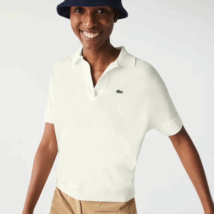 Lacoste losvallende soepel vallende piqué polo 0828H2462 wit 70v vrouwen