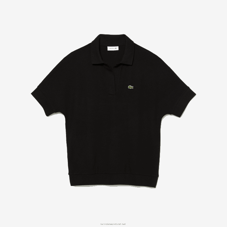 Lacoste losvallende soepel vallende piqué polo 0828H2463 zwart 031 vrouwen