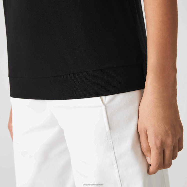 Lacoste losvallende soepel vallende piqué polo 0828H2463 zwart 031 vrouwen