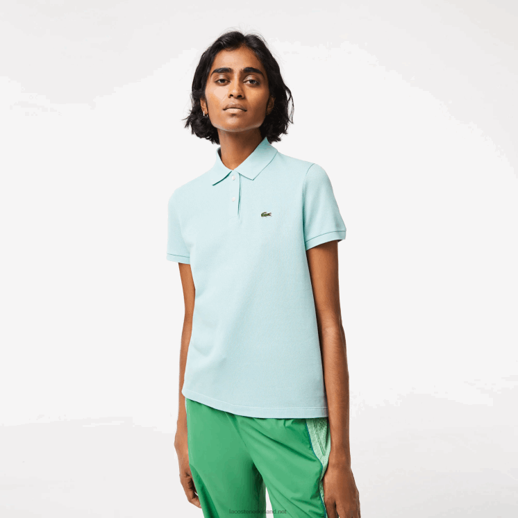 Lacoste petit piqué polo van zachte katoen met normale pasvorm 0828H2362 mint lgf vrouwen