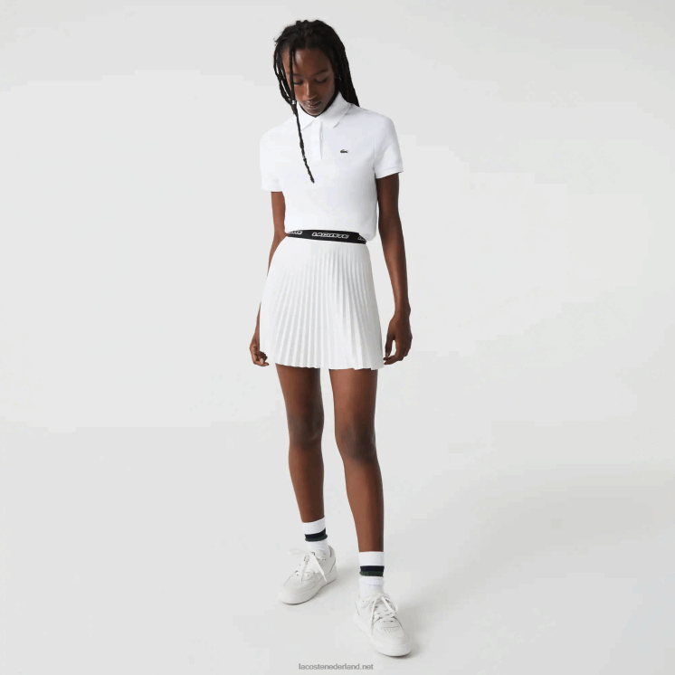 Lacoste petit piqué polo van zachte katoen met normale pasvorm 0828H2363 wit 001 vrouwen
