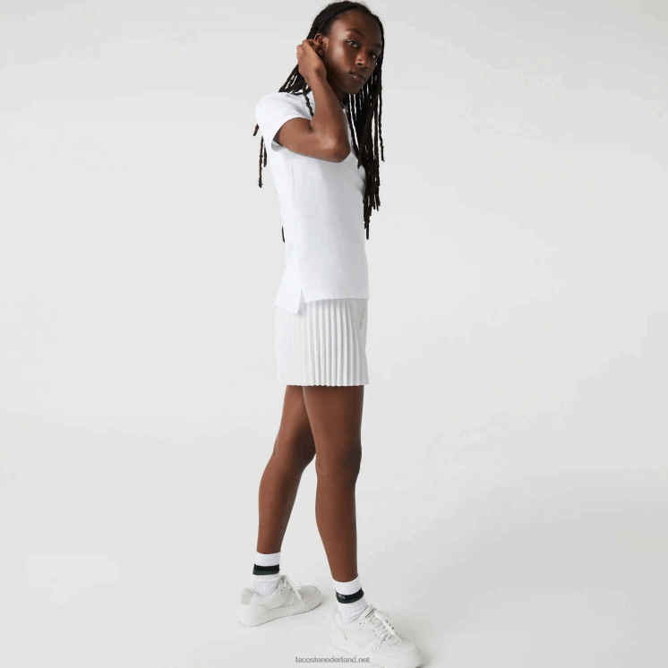 Lacoste petit piqué polo van zachte katoen met normale pasvorm 0828H2363 wit 001 vrouwen