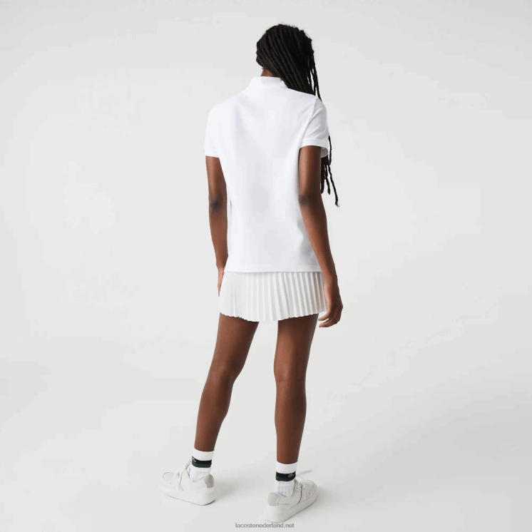 Lacoste petit piqué polo van zachte katoen met normale pasvorm 0828H2363 wit 001 vrouwen