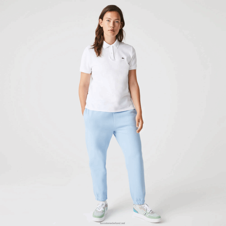 Lacoste petit piqué polo van zachte katoen met normale pasvorm 0828H2363 wit 001 vrouwen