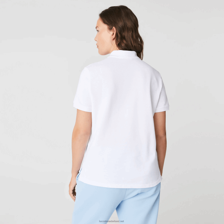 Lacoste petit piqué polo van zachte katoen met normale pasvorm 0828H2363 wit 001 vrouwen