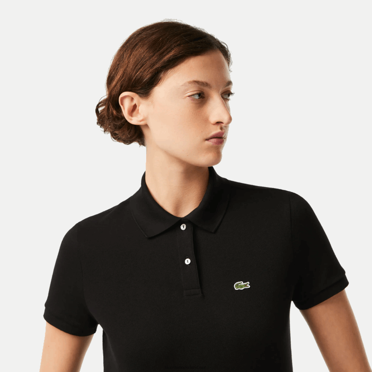 Lacoste petit piqué polo van zachte katoen met normale pasvorm 0828H2364 zwart 031 vrouwen