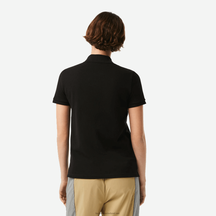 Lacoste petit piqué polo van zachte katoen met normale pasvorm 0828H2364 zwart 031 vrouwen