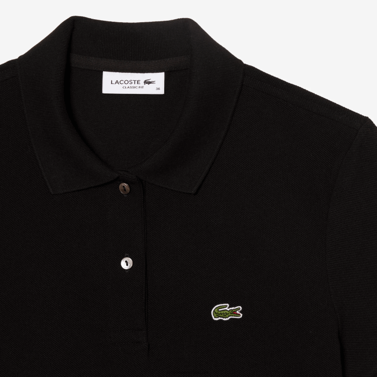 Lacoste petit piqué polo van zachte katoen met normale pasvorm 0828H2364 zwart 031 vrouwen