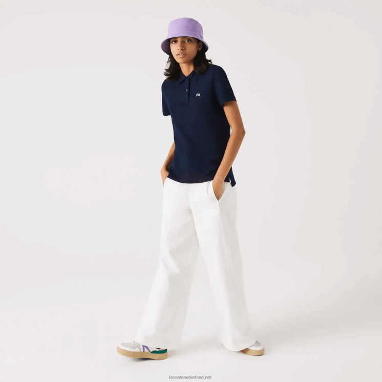 Lacoste petit piqué polo van zachte katoen met normale pasvorm 0828H2365 marineblauw 166 vrouwen