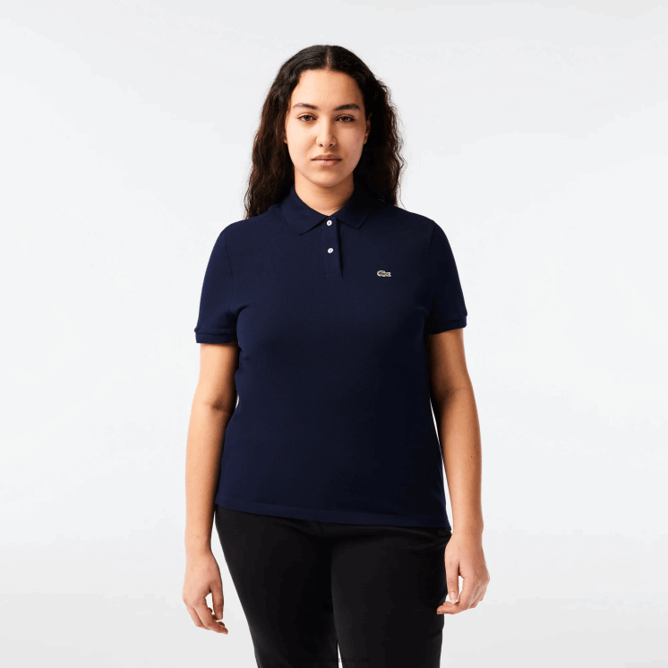 Lacoste petit piqué polo van zachte katoen met normale pasvorm 0828H2365 marineblauw 166 vrouwen