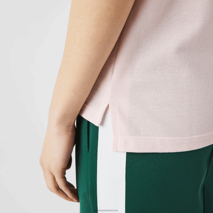 Lacoste petit piqué polo van zachte katoen met normale pasvorm 0828H2495 licht roze adi vrouwen