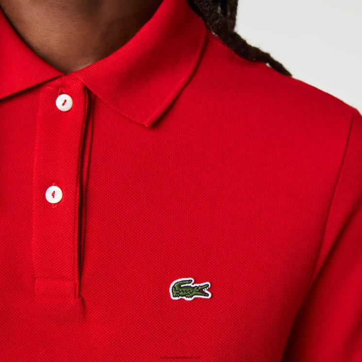 Lacoste petit piqué polo van zachte katoen met normale pasvorm 0828H2504 rood 240 vrouwen