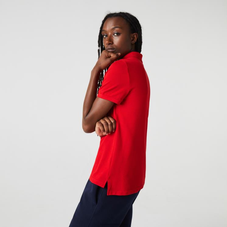 Lacoste petit piqué polo van zachte katoen met normale pasvorm 0828H2504 rood 240 vrouwen