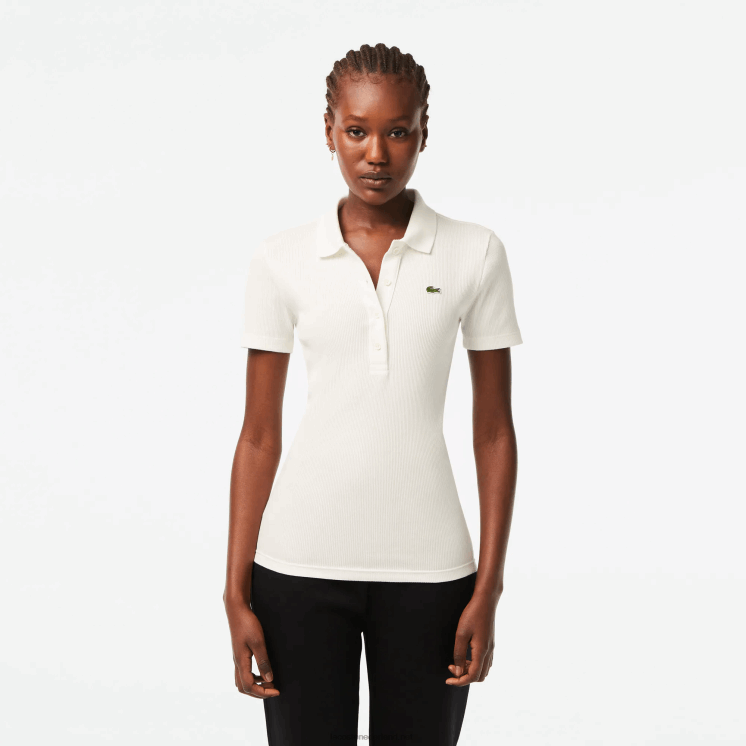 Lacoste poloshirt van biologisch katoen 0828H2375 wit 70v vrouwen
