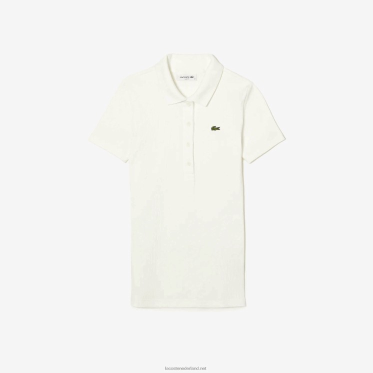 Lacoste poloshirt van biologisch katoen 0828H2375 wit 70v vrouwen
