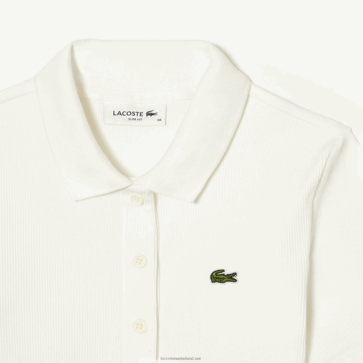 Lacoste poloshirt van biologisch katoen 0828H2375 wit 70v vrouwen