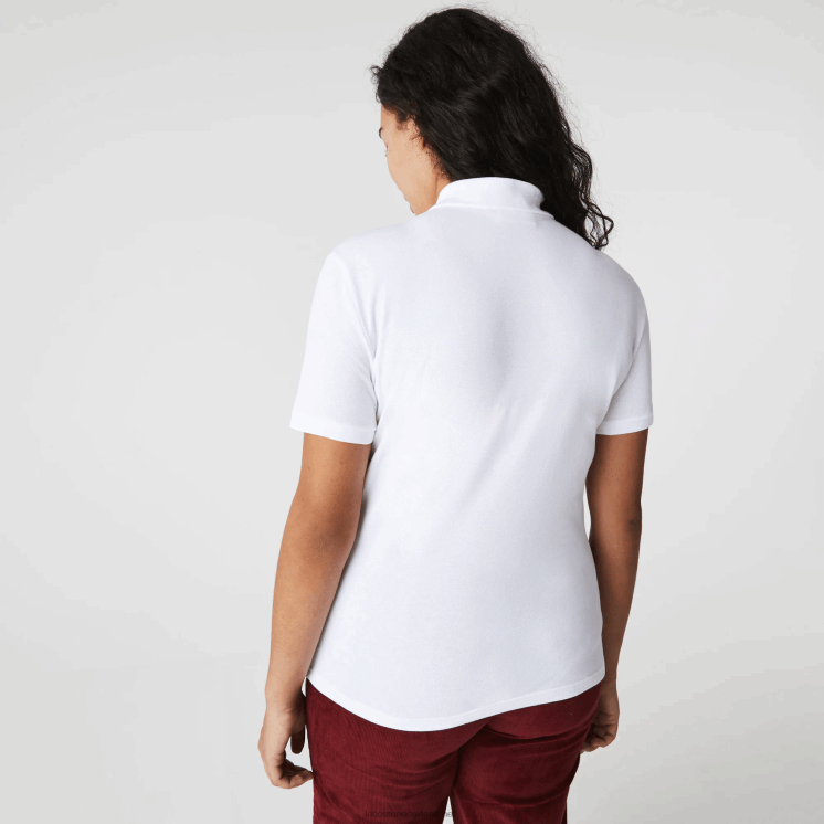 Lacoste slim fit piqué polo van stretchkatoen 0828H2468 wit 001 vrouwen