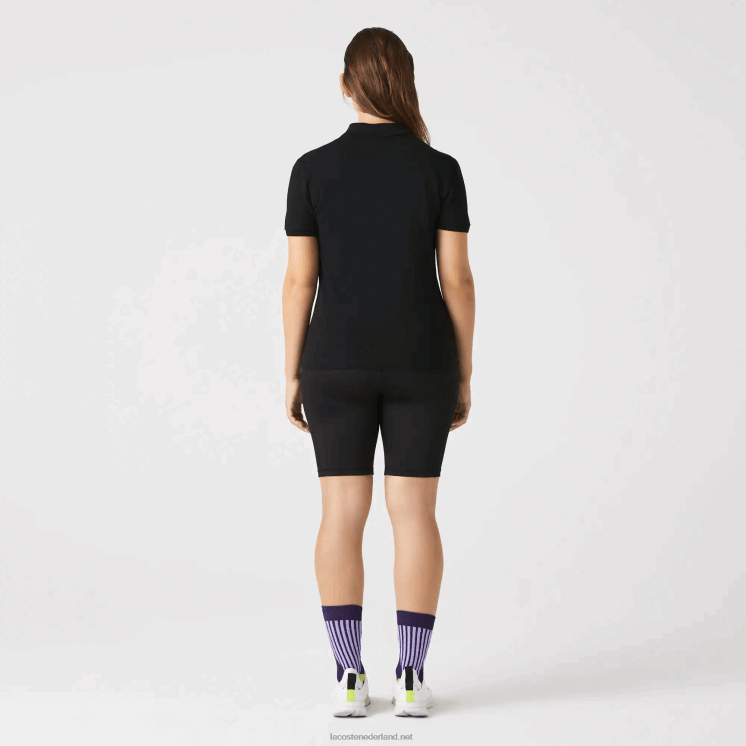 Lacoste slim fit piqué polo van stretchkatoen 0828H2469 zwart 031 vrouwen