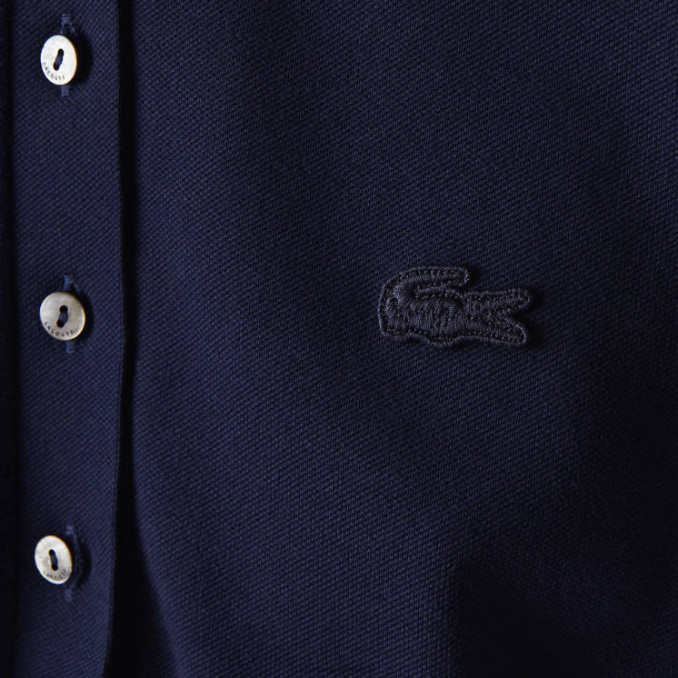 Lacoste slim fit piqué polo van stretchkatoen 0828H2470 marineblauw 166 vrouwen