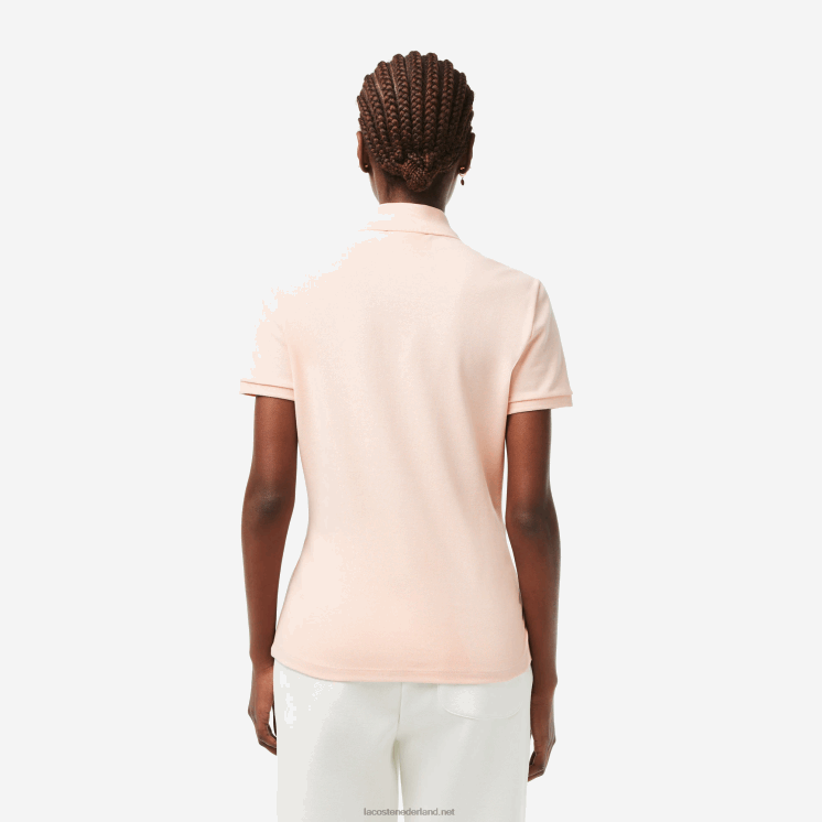 Lacoste slim fit piqué polo van stretchkatoen 0828H2508 licht roze adi vrouwen