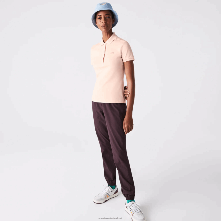 Lacoste slim fit piqué polo van stretchkatoen 0828H2508 licht roze adi vrouwen