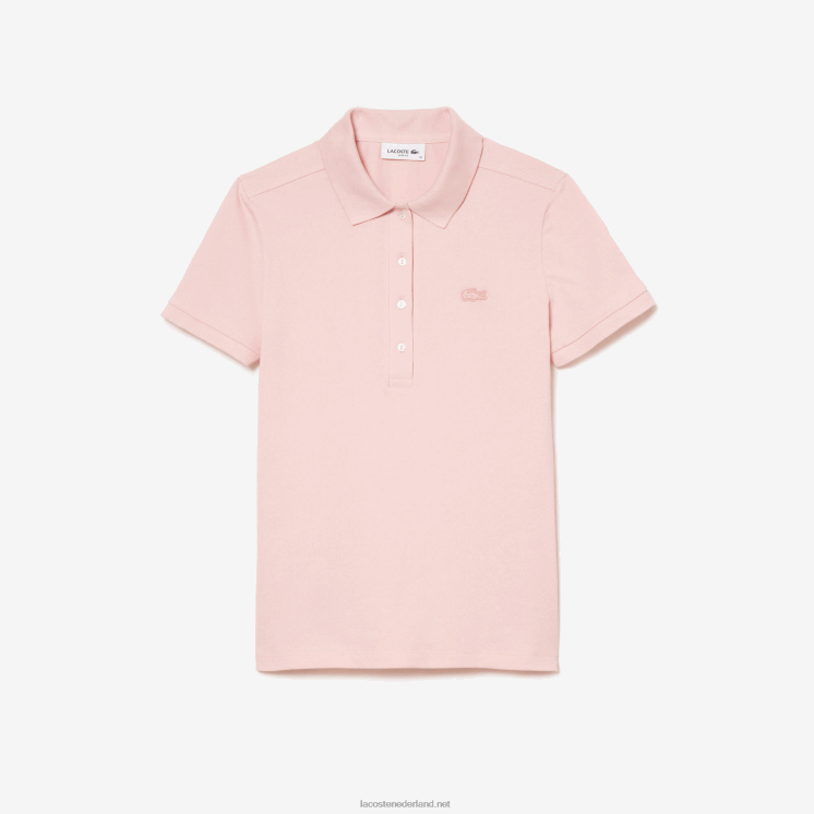 Lacoste slim fit piqué polo van stretchkatoen 0828H2508 licht roze adi vrouwen