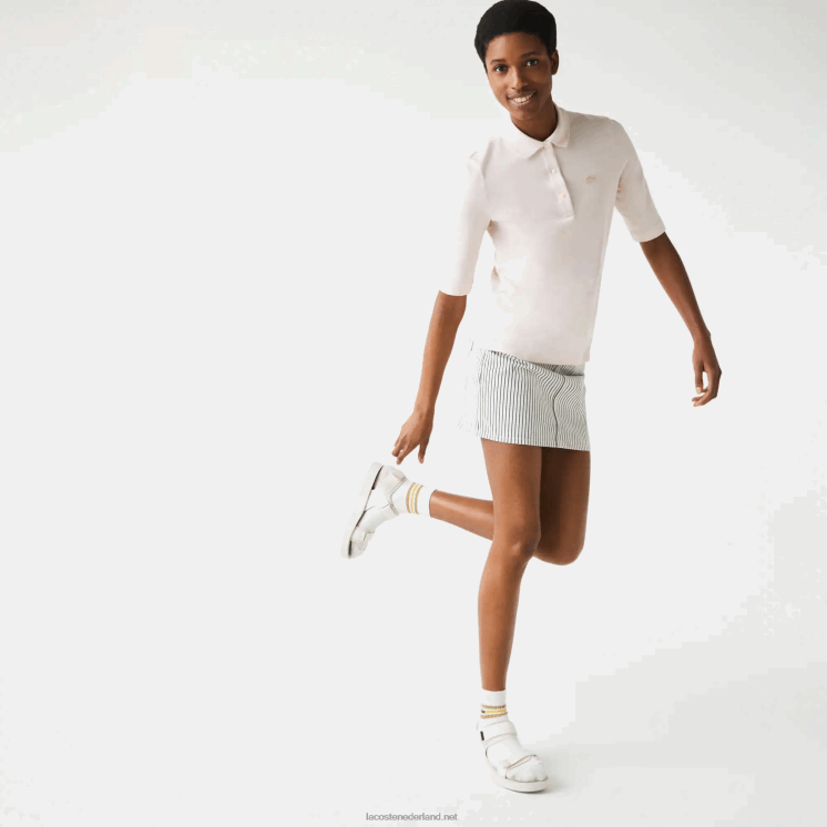 Lacoste slim fit soepel vallende katoenen polo 0828H2514 licht roze adi vrouwen