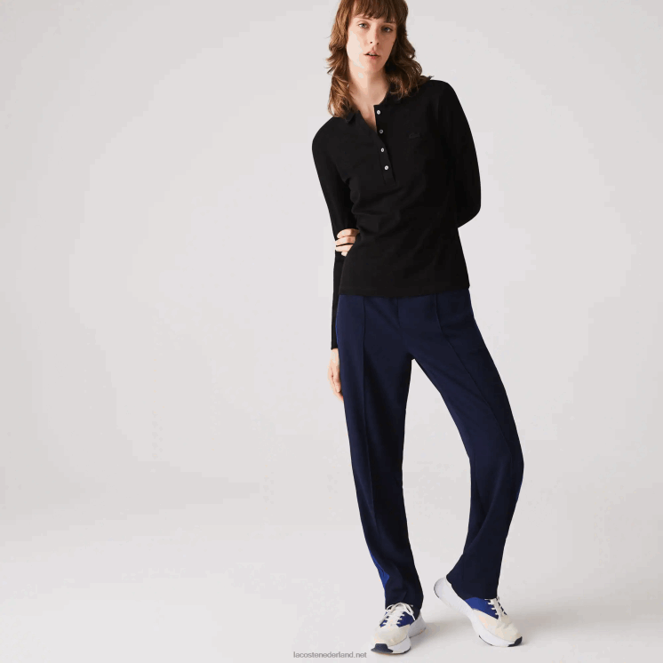 Lacoste slim fit stretch piqué polo 0828H2478 zwart 031 vrouwen